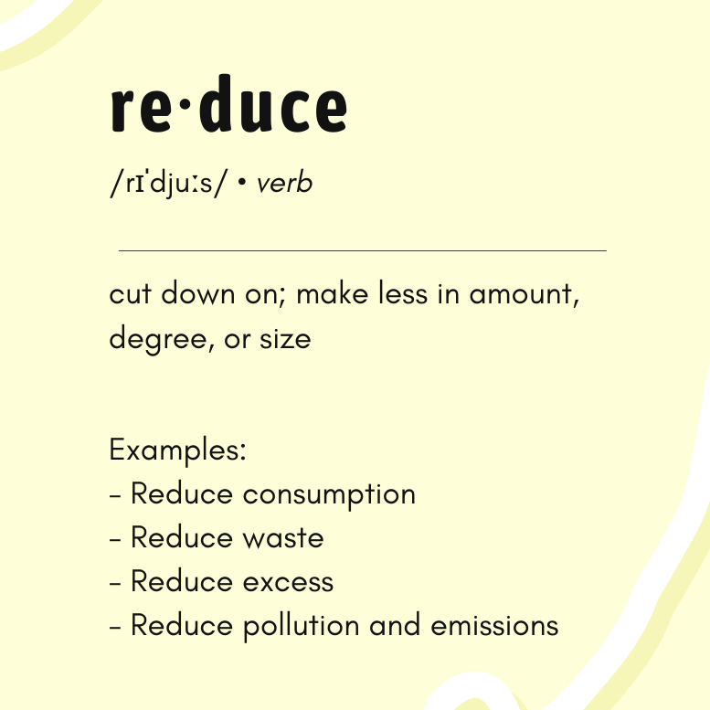 third R of sustainability - reduce