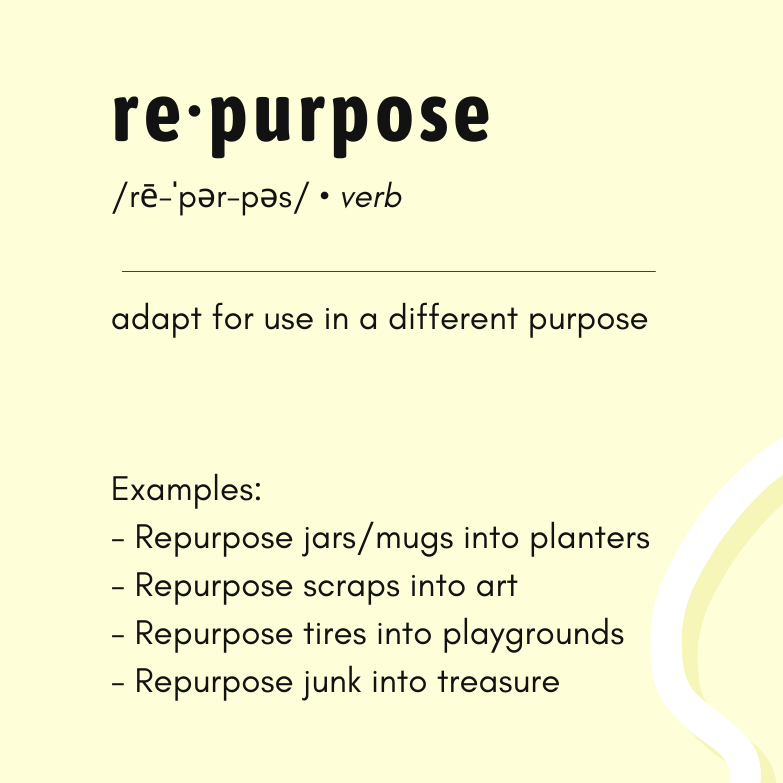 fifth R of sustainability - repurpose